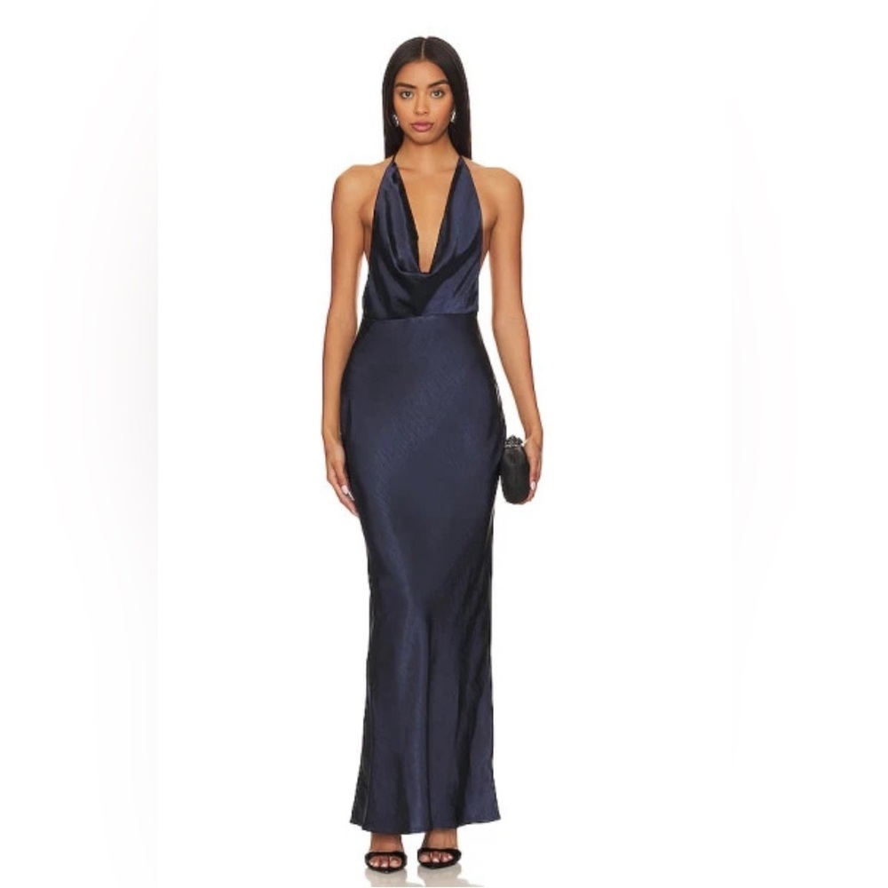Backless Drop Neck Maxi Dress
